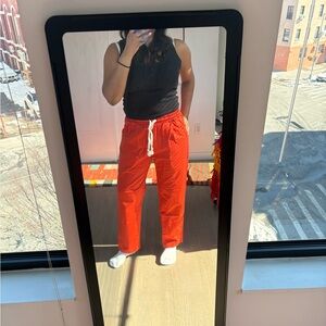 PITAGORA | Twill Drawstring Pants - Orange